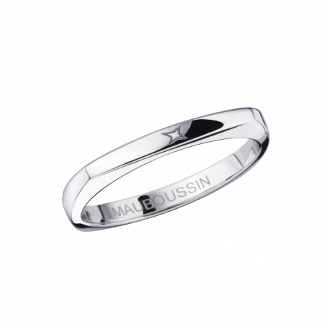 Odéon d'Amour wedding band, white gold, 2.5mm