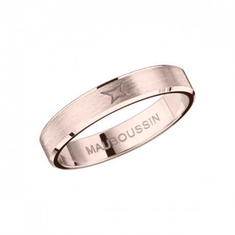 Toi Eternelle Mon Amour wedding band, pink gold, 4mm