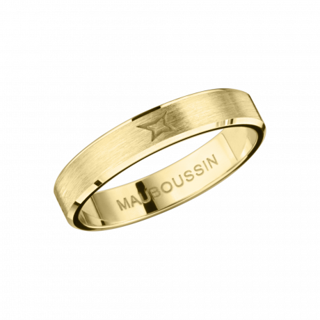 Toi Eternelle Mon Amour wedding band, yellow gold, 4mm