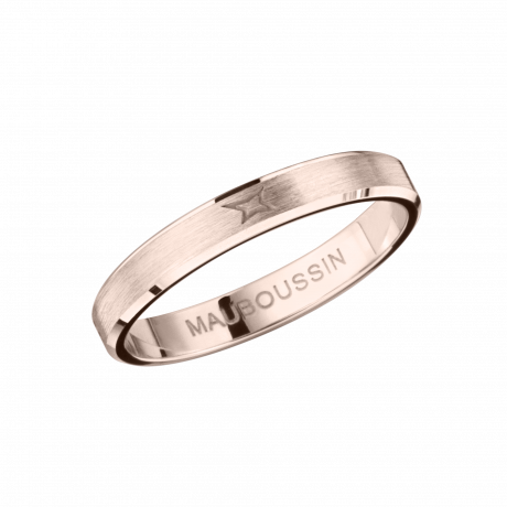 Toi Eternelle Mon Amour wedding band, pink gold, 3.5mm