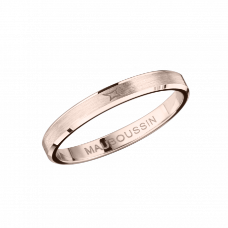 Toi Eternelle Mon Amour wedding band, pink gold, 2.5mm
