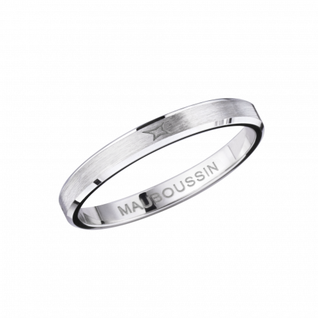 Toi Eternelle Mon Amour wedding band, white gold, 2.5mm