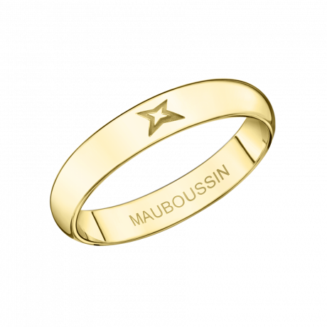 Fidèle Mon Amour wedding band, yellow gold, 4mm
