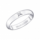 Fidèle Mon Amour wedding band, white gold, 4mm