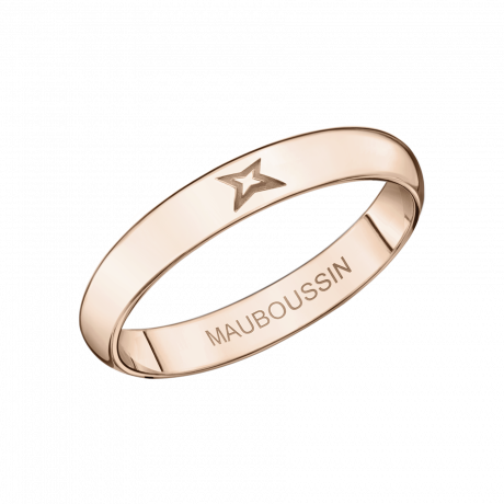 Fidèle Mon Amour wedding band, pink gold, 3.5mm