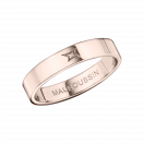 Ruban du Bonheur Mon Amour wedding band, pink gold, 4mm