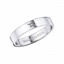 Ruban du Bonheur Mon Amour wedding band, white gold, 4mm