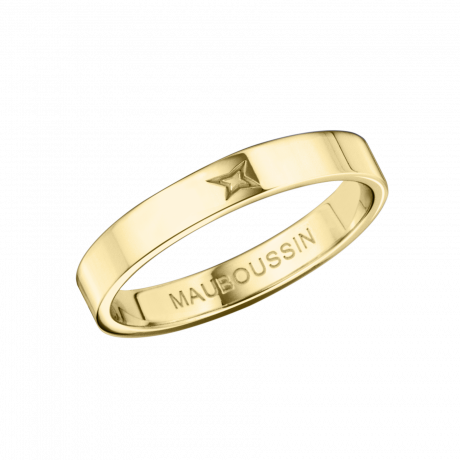 Ruban du Bonheur Mon Amour wedding band, yellow gold, 3.5mm