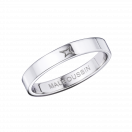 Ruban du Bonheur Mon Amour wedding band, white gold, 3.5mm