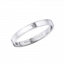 Ruban du Bonheur Mon Amour wedding band, white gold, 2.5mm