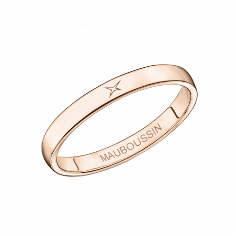 Mon Autre Moi Mon Amour wedding band, pink gold, 2.5mm