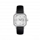 Je t'Adore Jour et Nuit watch, black satin, white square