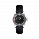 Je t'Adore Jour et Nuit watch, black satin, round black