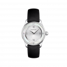 Je t'Adore Jour et Nuit watch, black satin, round white