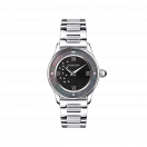 Je t'Adore Jour et Nuit watch, steel, round black