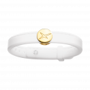 Leonard and Suzan of the Valley white bracelet, yellow gold