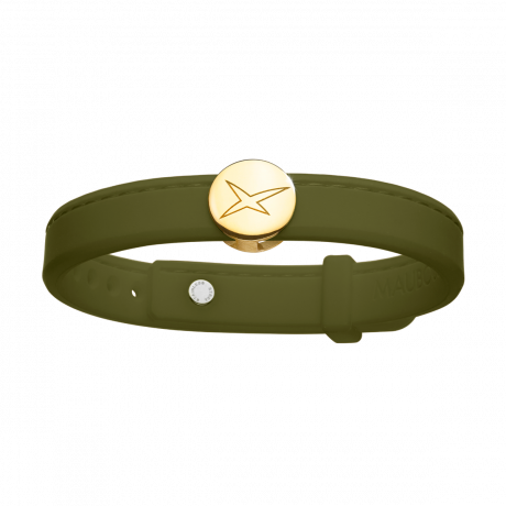 Leonard and Suzan of the Valley khaki bracelet, yellow gold