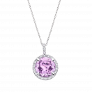 Soleil d'Été pendant, white gold, amethyst and diamonds