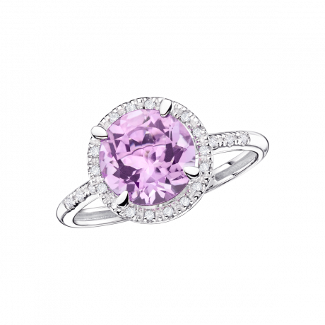 Soleil d'Été ring, white gold, amethyst and diamonds