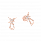 À la Croisée des Étoiles earrings, pink gold and diamonds
