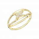 Elena, My Star Away ring, yellow gold and diamonds