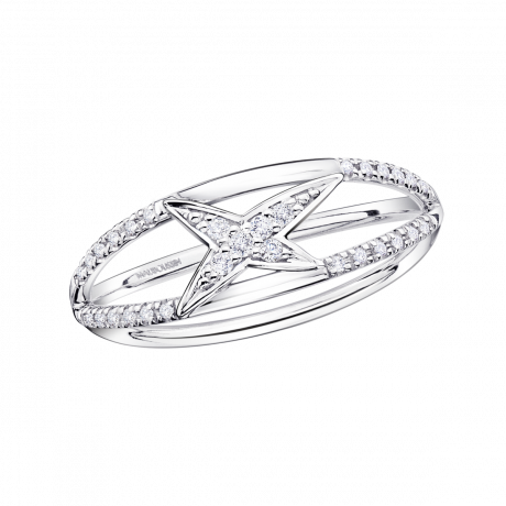 À la Croisée des Étoiles ring, white gold and diamonds