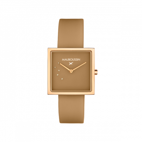 L'Heure Caramel, Praline, Square Steel and Silicon