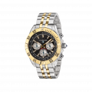 John le Pilote Chronograph, yellow steel, black dial