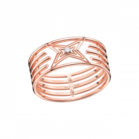 Une Nouvelle Étoile Is Born ring, pink gold and diamond