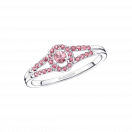 Vie, Volupté & Passion ring, white gold and pink sapphires