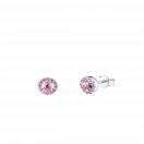 Vie, Volupté & Passion earrings, white gold and pink sapphires