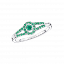Vie, Volupté & Passion ring, white gold and emeralds