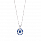 Vie, Volupté & Passion pendant, white gold and sapphires