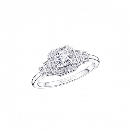 Un Automne 1930 No.5, white gold with a 0,50 carat diamond