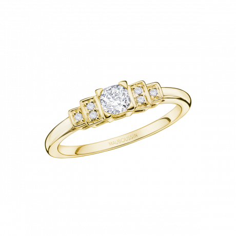 Un Printemps 1930 No.3, yellow gold with diamonds