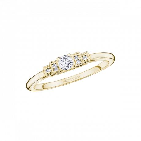 Un Printemps 1930 No.2, yellow gold with diamonds