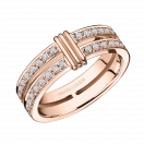 Subtile Eternité wedding band, pink gold, diamonds