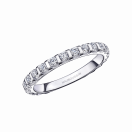 Indispensable et Universelle wedding band, white gold, full circle of diamonds