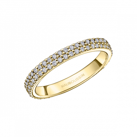 Parce que tu es Sublime wedding band, yellow gold with diamonds
