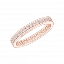 Diam's Sex & Love wedding band, pink gold, full circle of diamonds