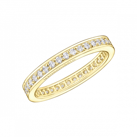 Diam's Sex & Love wedding band, yellow gold, full circle of diamonds