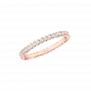 Enfin, Plaisir et Liberte wedding band, pink gold, full circle of diamonds