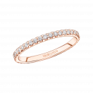 Palace 1950 wedding band, pink gold, full circle of diamonds