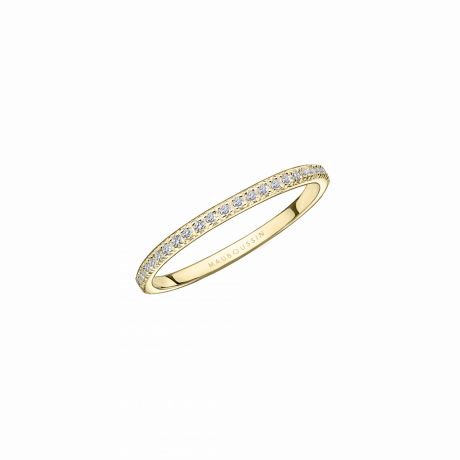 Parce que je l'Aime wedding band, yellow gold, full circle of diamonds