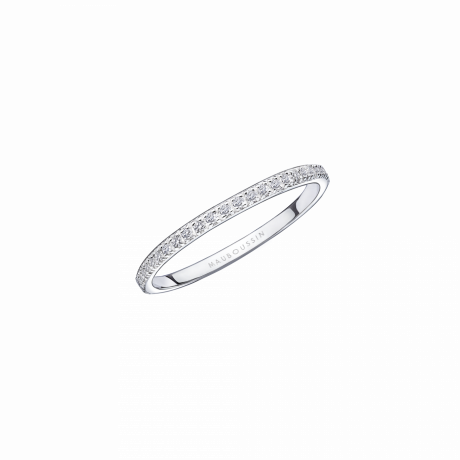 Wedding Band Parce que je l'aime, white gold and diamonds