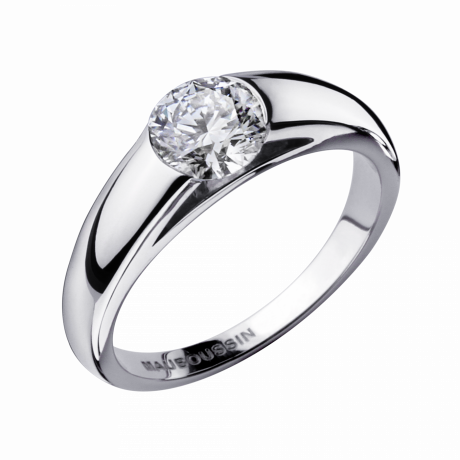 Swan Ruban ring, rose gold, 0,20ct diamond