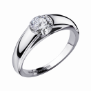 Swan Ruban ring, white gold, 0,20ct diamond