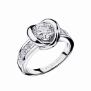 Swan Princesse ring, white gold, 0,20ct diamonds