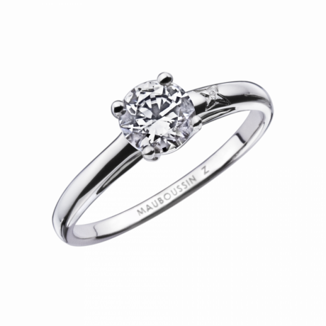 Tu es l'Etoile de ma Vie, white gold, 0,50ct diamond