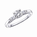 La Courtisane ring, white gold, 0,50ct diamond